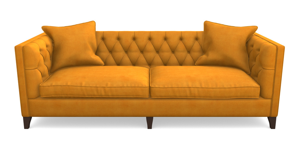 Product photograph of Haresfield 4 Seater Sofa In Clever Tough And Eco Velvet - Spice from Sofas and Stuff Limited