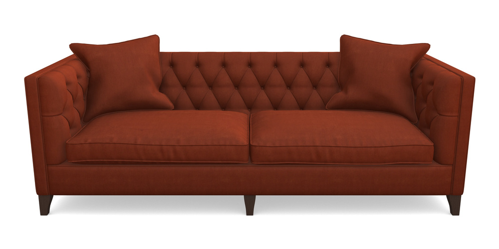 Product photograph of Haresfield 4 Seater Sofa In Clever Tough And Eco Velvet - Tawny from Sofas and Stuff Limited