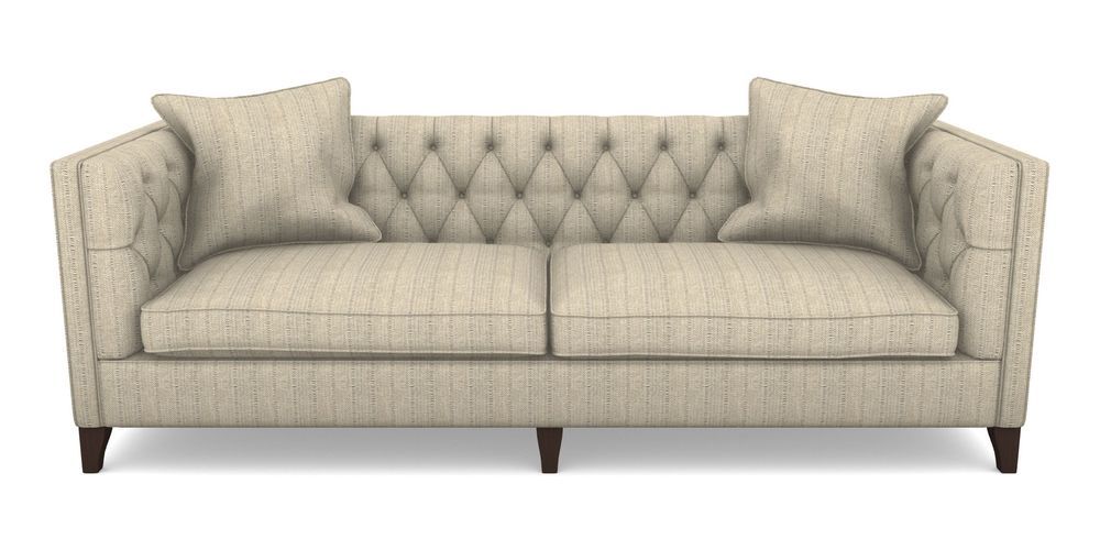 Product photograph of Haresfield 4 Seater Sofa In Cloth 20 - Design 1 - Natural Herringbone from Sofas and Stuff Limited