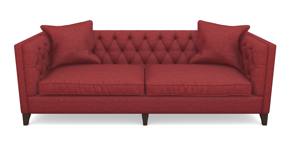 Product photograph of Haresfield 4 Seater Sofa In Easy Clean Plain - Claret from Sofas and Stuff Limited