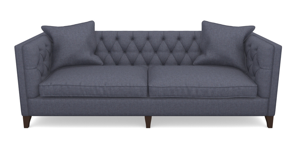 Product photograph of Haresfield 4 Seater Sofa In Easy Clean Plain - Navy from Sofas and Stuff Limited