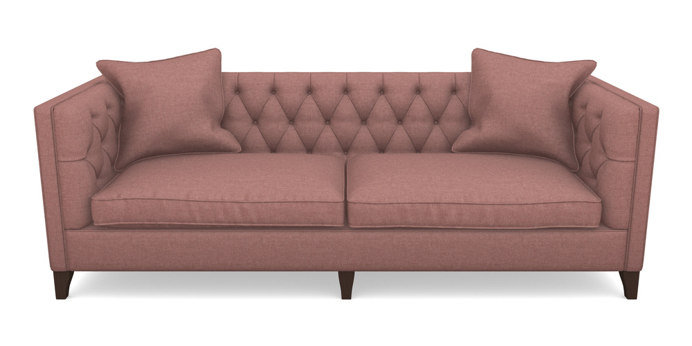Product photograph of Haresfield 4 Seater Sofa In Easy Clean Plain - Rosewood from Sofas and Stuff Limited