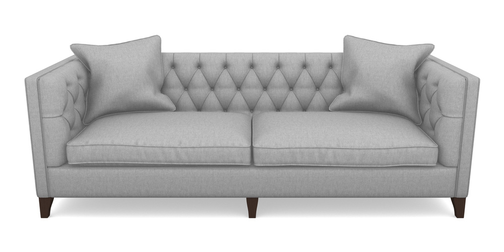 Product photograph of Haresfield 4 Seater Sofa In Easy Clean Plain - Silver from Sofas and Stuff Limited