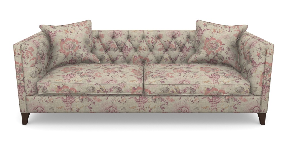 Product photograph of Haresfield 4 Seater Sofa In Floral Linen - Faith Antique Sangria from Sofas and Stuff Limited