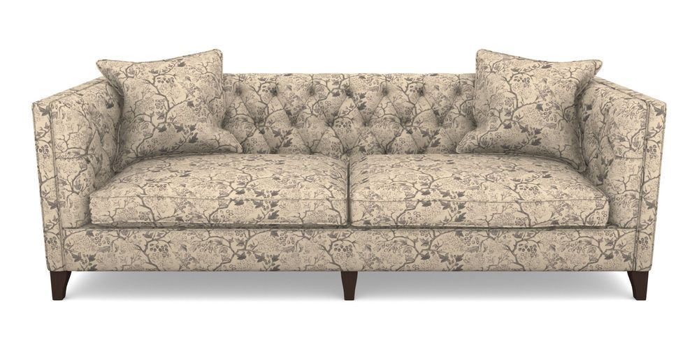 Product photograph of Haresfield 4 Seater Sofa In Rhs Collection - Gertrude Jekyll Linen Cotton Blend - Grey from Sofas and Stuff Limited