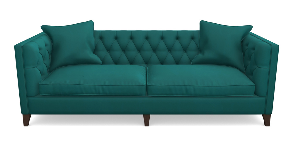 Product photograph of Haresfield 4 Seater Sofa In House Clever Velvet - Teal from Sofas and Stuff Limited