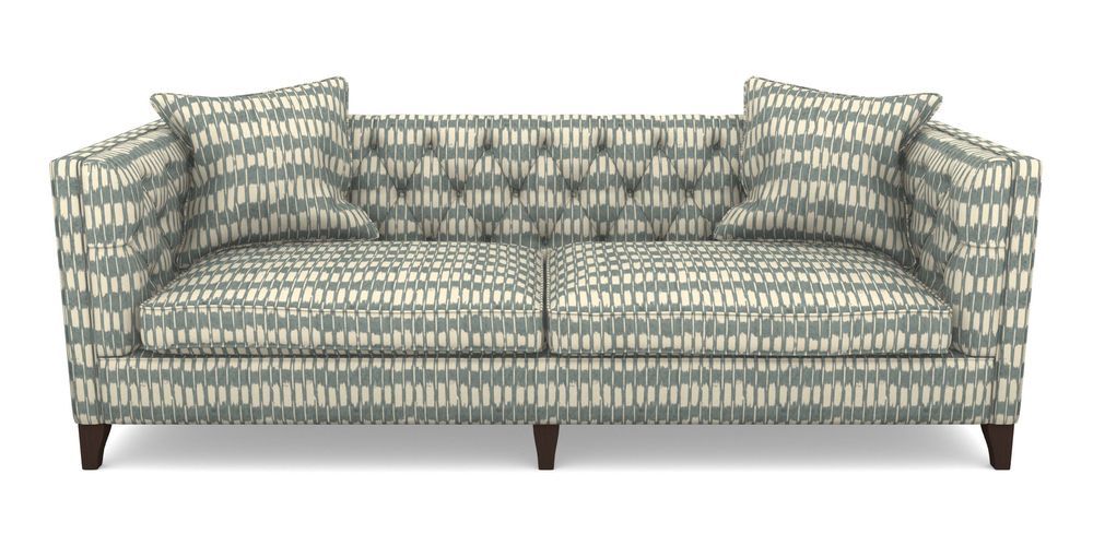 Product photograph of Haresfield 4 Seater Sofa In V A Brompton Collection - Ikat - Pebble from Sofas and Stuff Limited