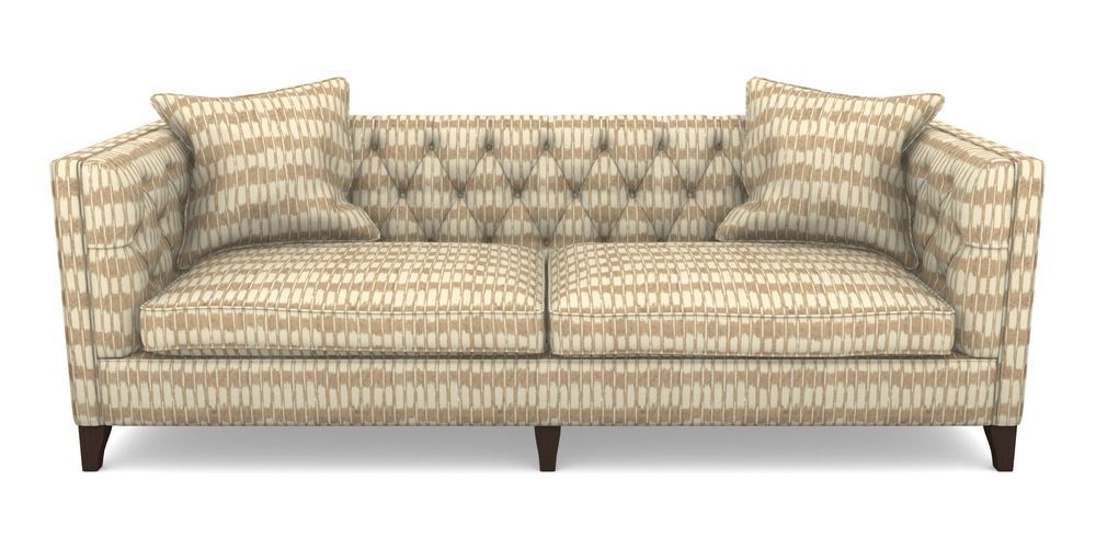 Product photograph of Haresfield 4 Seater Sofa In V A Brompton Collection - Ikat - Assam Tea from Sofas and Stuff Limited