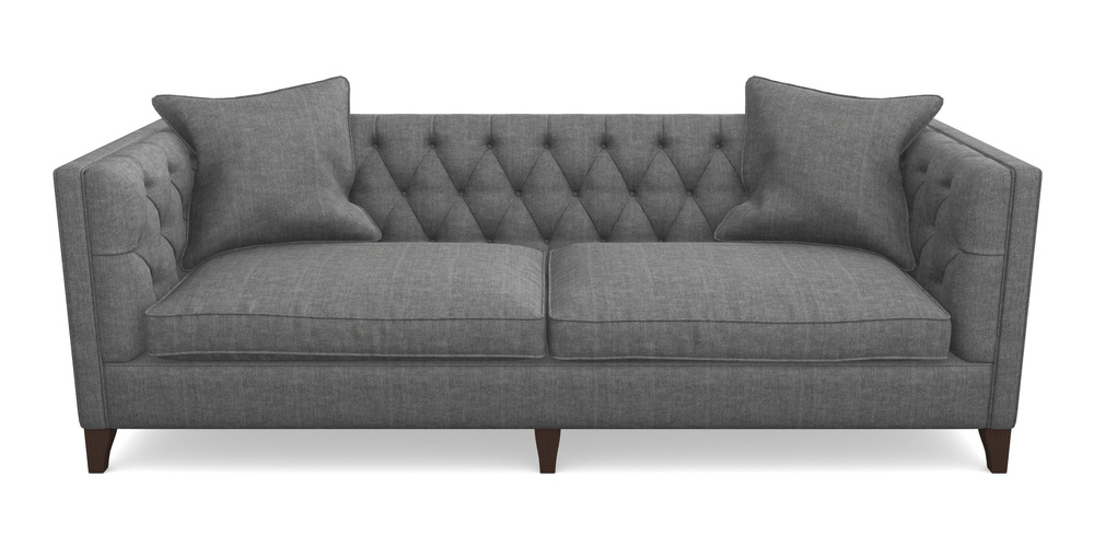 Product photograph of Haresfield 4 Seater Sofa In Super Soft Velvet - Steel from Sofas and Stuff Limited