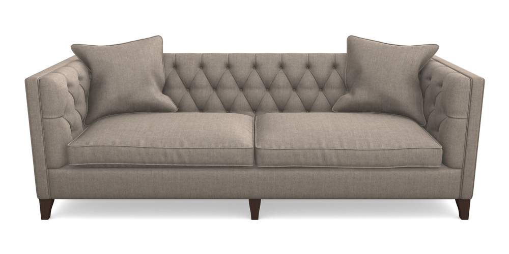 Product photograph of Haresfield 4 Seater Sofa In Super Soft Velvet - Wicker from Sofas and Stuff Limited