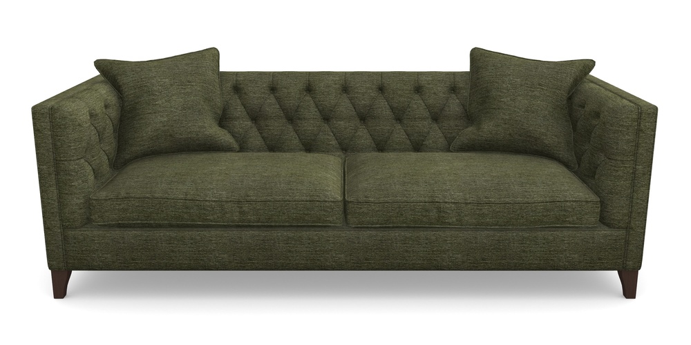 Product photograph of Haresfield 4 Seater Sofa In Textured Velvet - Lichen from Sofas and Stuff Limited