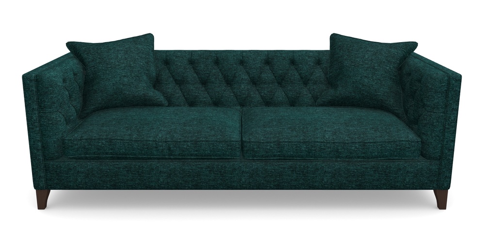 Product photograph of Haresfield 4 Seater Sofa In Textured Velvet - Viridian from Sofas and Stuff Limited