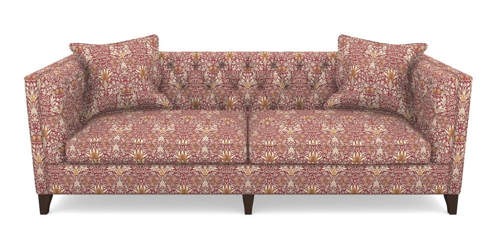 Product photograph of Haresfield 4 Seater Sofa In William Morris Collection - Snakeshead - Claret Gold from Sofas and Stuff Limited