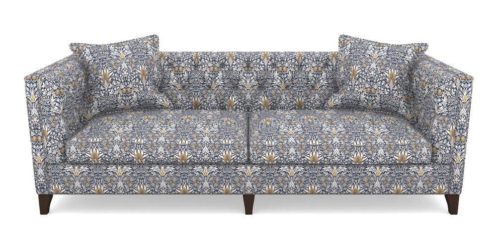 Product photograph of Haresfield 4 Seater Sofa In William Morris Collection - Snakeshead - Indigo Hemp from Sofas and Stuff Limited