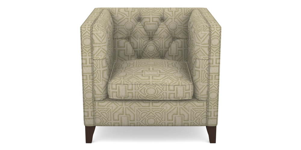 Product photograph of Haresfield Chair In Rhs Collection - Large Knot Garden Linen - Olive from Sofas and Stuff Limited