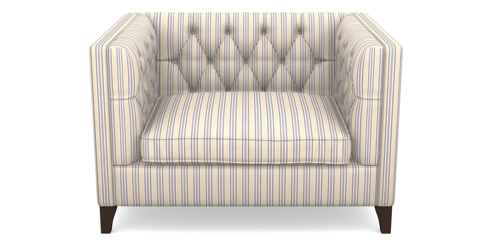 Product photograph of Haresfield Snuggler In Cloth 22 - Racing Stripes Ayr - Blueberry from Sofas and Stuff Limited