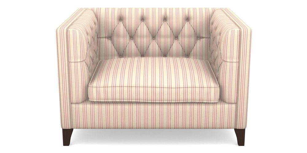 Product photograph of Haresfield Snuggler In Cloth 22 - Racing Stripes Ayr - Cherry from Sofas and Stuff Limited