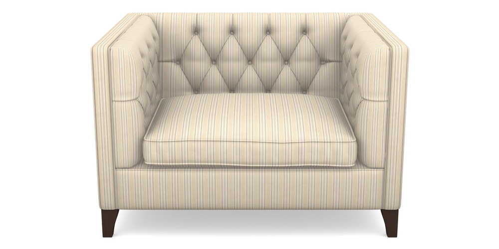 Product photograph of Haresfield Snuggler In Cloth 22 - Racing Stripes Ayr - Dove from Sofas and Stuff Limited