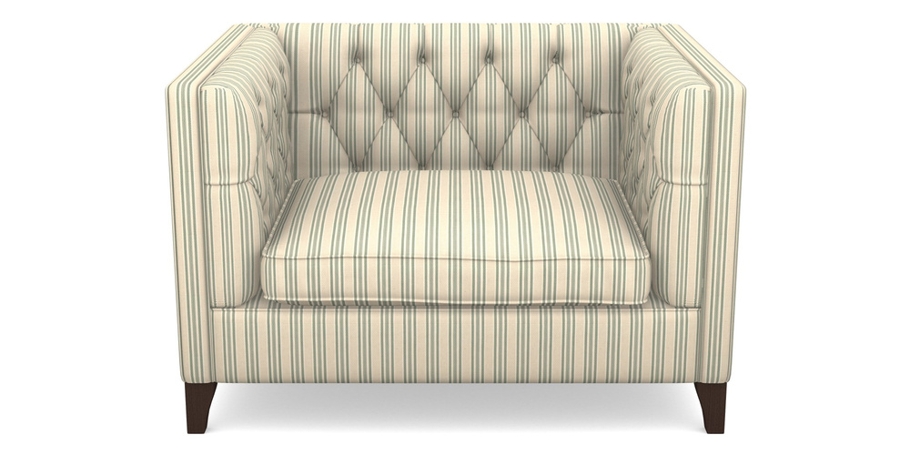 Product photograph of Haresfield Snuggler In Cloth 22 - Racing Stripes Ayr - Mint from Sofas and Stuff Limited