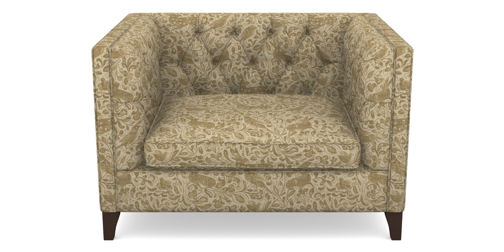 Product photograph of Haresfield Snuggler In V A Drawn From Nature - Bird And Rabbit - Gold from Sofas and Stuff Limited