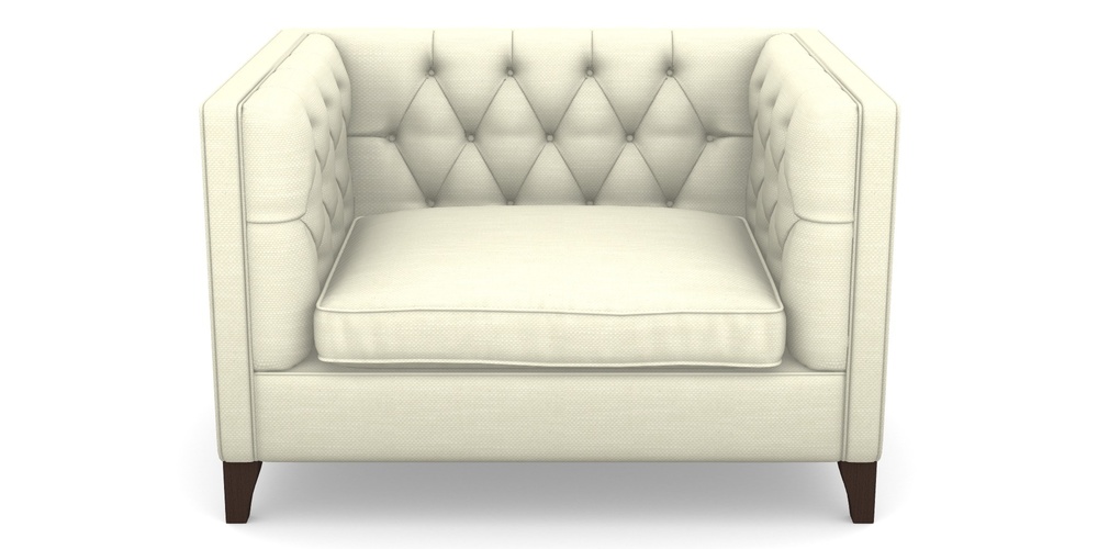 Product photograph of Haresfield Snuggler In Basket Weave - Cream from Sofas and Stuff Limited
