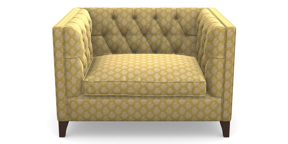 Product photograph of Haresfield Snuggler In Cloth 21 - Coral 1 - Canary from Sofas and Stuff Limited