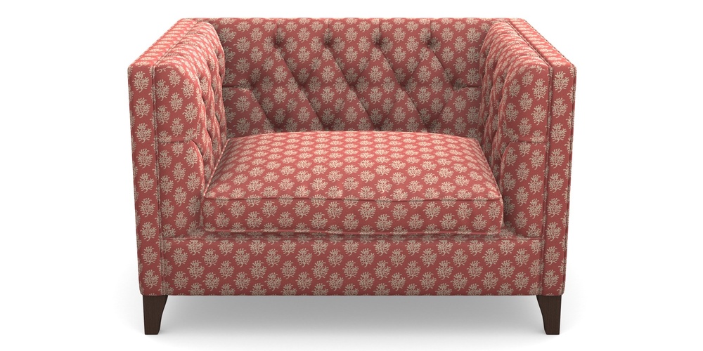 Product photograph of Haresfield Snuggler In Cloth 21 - Coral 1 - Ginger Snap from Sofas and Stuff Limited