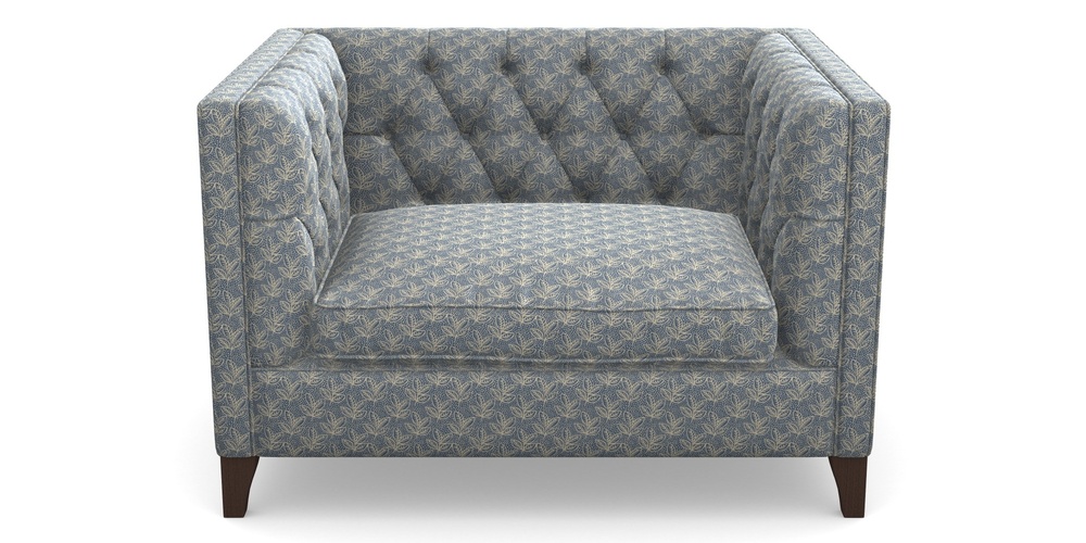 Product photograph of Haresfield Snuggler In Cloth 21 - Decorative Leaf - Bilberry from Sofas and Stuff Limited