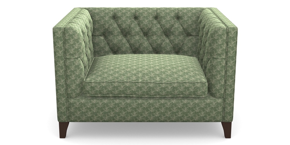 Product photograph of Haresfield Snuggler In Cloth 21 - Decorative Leaf - Forest from Sofas and Stuff Limited