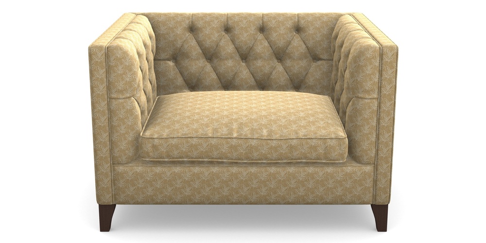 Product photograph of Haresfield Snuggler In Cloth 21 - Decorative Leaf - Quince from Sofas and Stuff Limited