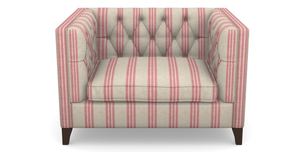 Product photograph of Haresfield Snuggler In Cloth 18 Stripes - Bengal - Cranberry from Sofas and Stuff Limited