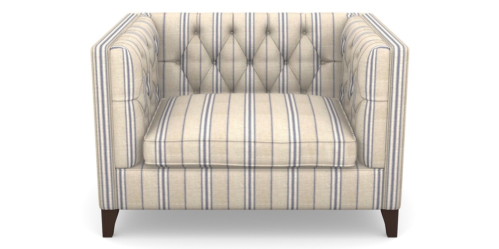 Product photograph of Haresfield Snuggler In Cloth 18 Stripes - Regimental - Indigo from Sofas and Stuff Limited