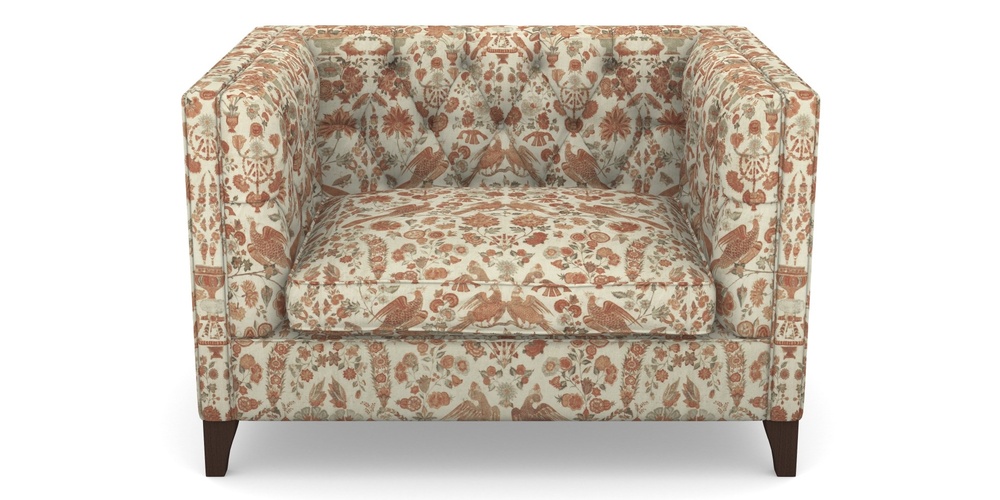 Product photograph of Haresfield Snuggler In V A Brompton Collection - Coromandel - Terracotta from Sofas and Stuff Limited