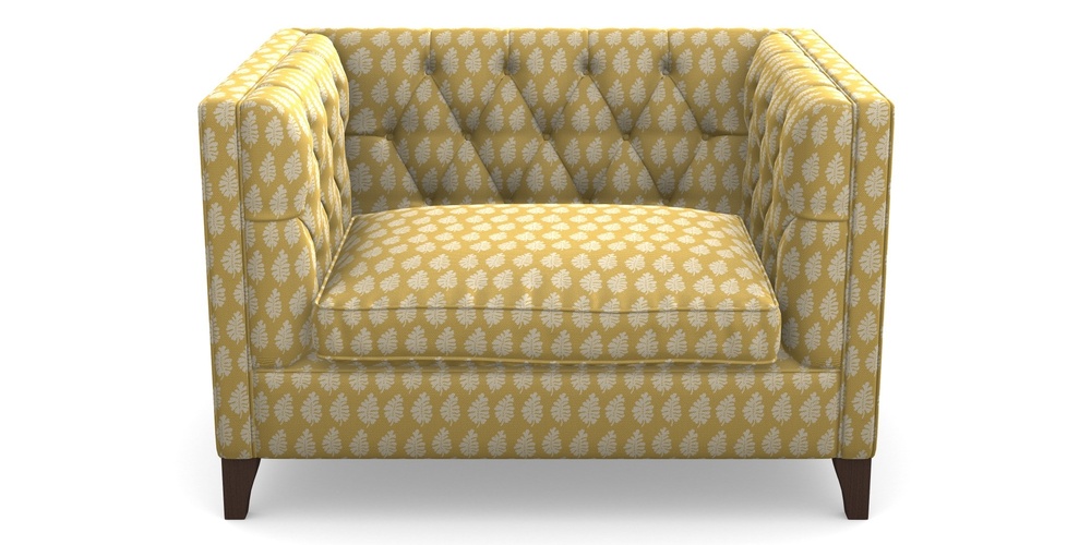 Product photograph of Haresfield Snuggler In Cloth 21 - Oak Leaf - Canary from Sofas and Stuff Limited