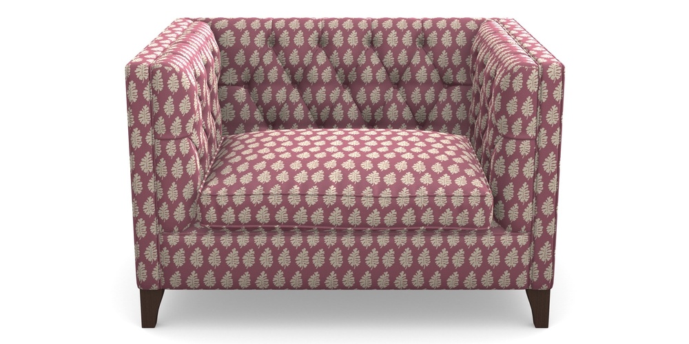 Product photograph of Haresfield Snuggler In Cloth 21 - Oak Leaf - Cassis from Sofas and Stuff Limited