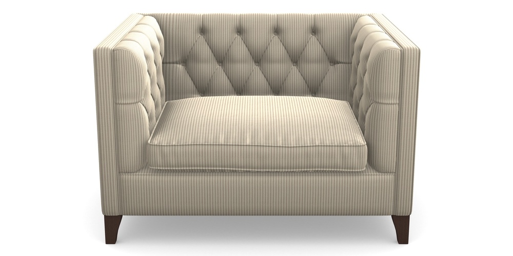 Product photograph of Haresfield Snuggler In Cloth 21 - Simple Stripe - Beech from Sofas and Stuff Limited