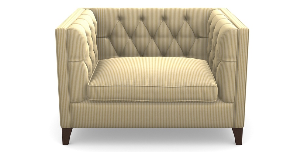 Product photograph of Haresfield Snuggler In Cloth 21 - Simple Stripe - Canary from Sofas and Stuff Limited