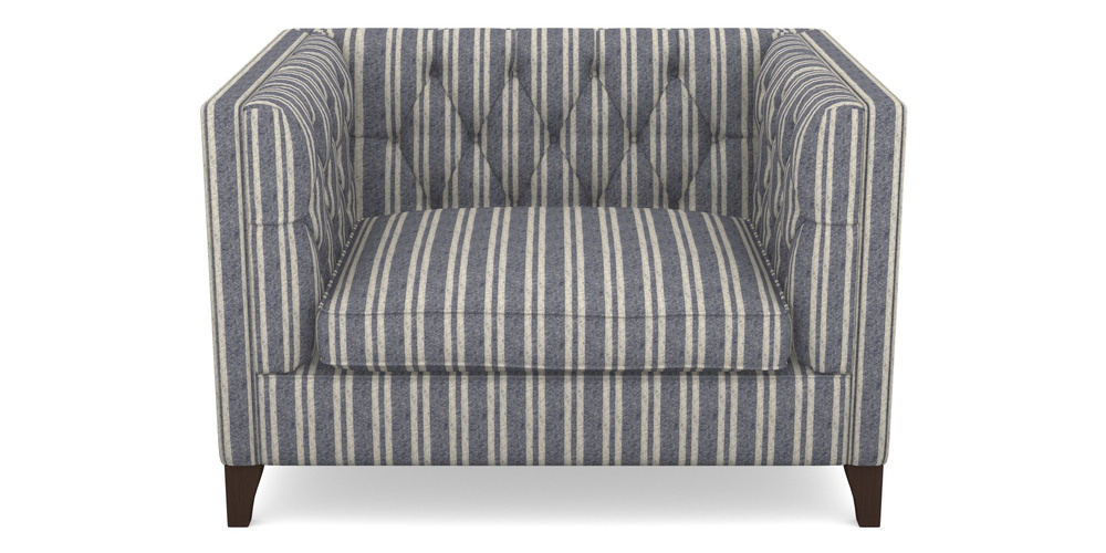 Product photograph of Haresfield Snuggler In Cloth 22 - Barcode - Deep Water from Sofas and Stuff Limited