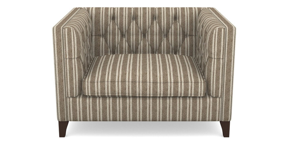 Product photograph of Haresfield Snuggler In Cloth 22 - Barcode - Peat from Sofas and Stuff Limited