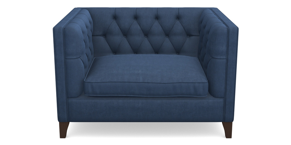 Product photograph of Haresfield Snuggler In Clever Tough And Eco Velvet - Agean from Sofas and Stuff Limited