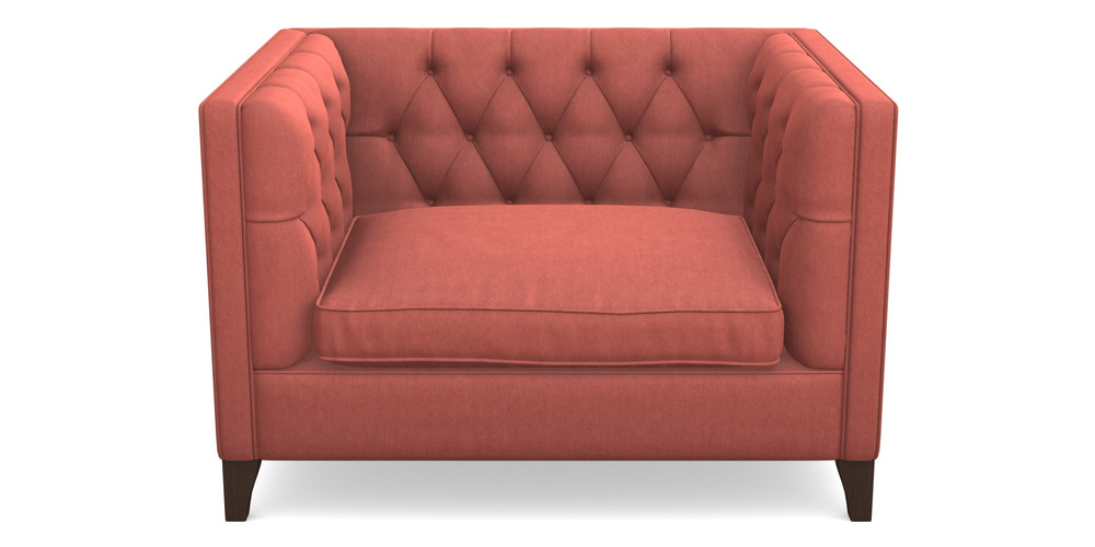 Product photograph of Haresfield Snuggler In Clever Tough And Eco Velvet - Damson from Sofas and Stuff Limited