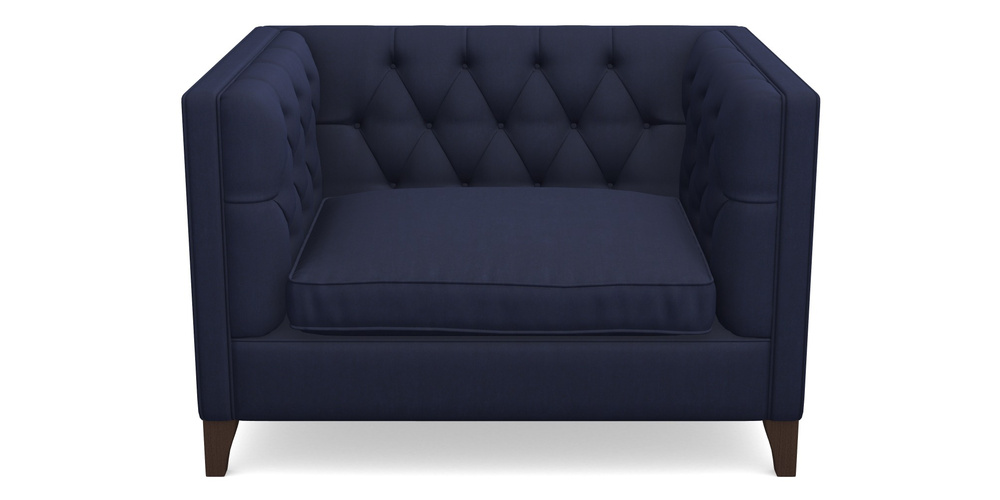 Product photograph of Haresfield Snuggler In Clever Tough And Eco Velvet - Indigo from Sofas and Stuff Limited