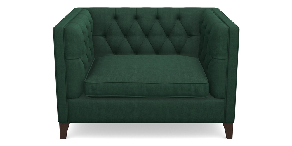 Product photograph of Haresfield Snuggler In Clever Tough And Eco Velvet - Pine from Sofas and Stuff Limited