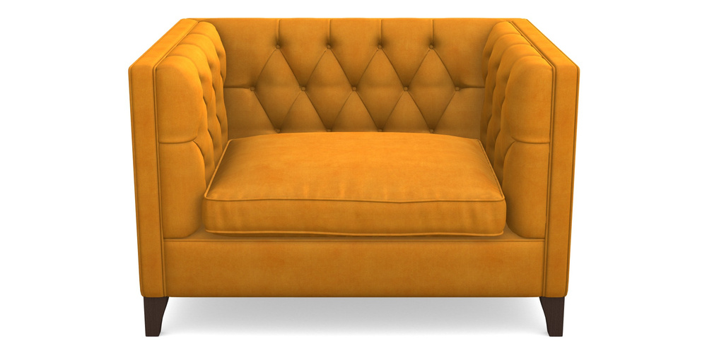 Product photograph of Haresfield Snuggler In Clever Tough And Eco Velvet - Spice from Sofas and Stuff Limited