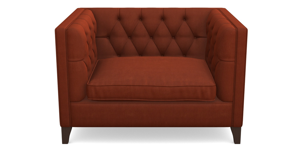 Product photograph of Haresfield Snuggler In Clever Tough And Eco Velvet - Tawny from Sofas and Stuff Limited