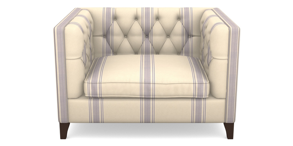 Product photograph of Haresfield Snuggler In Cloth 22 - Racing Stripes Cheltenham - Blueberry from Sofas and Stuff Limited