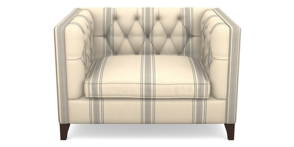 Product photograph of Haresfield Snuggler In Cloth 22 - Racing Stripes Cheltenham - Charcoal from Sofas and Stuff Limited