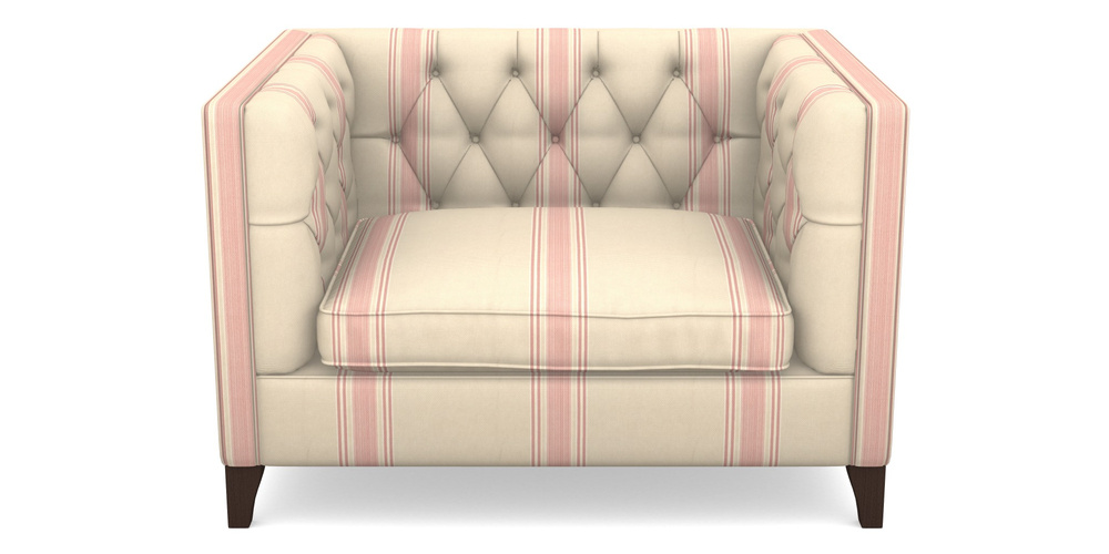 Product photograph of Haresfield Snuggler In Cloth 22 - Racing Stripes Cheltenham - Cherry from Sofas and Stuff Limited