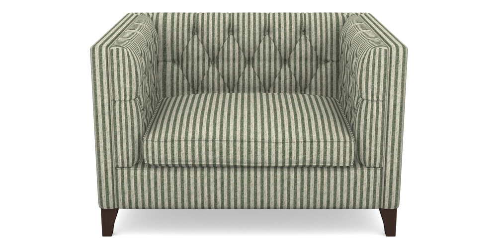 Product photograph of Haresfield Snuggler In Cloth 22 - Pinstripe - Courgette from Sofas and Stuff Limited