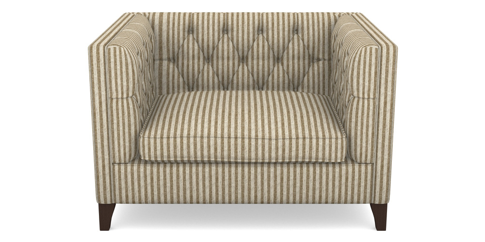 Product photograph of Haresfield Snuggler In Cloth 22 - Pinstripe - Fallen Leaf from Sofas and Stuff Limited